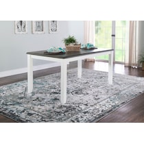 bassett gray white dining table   