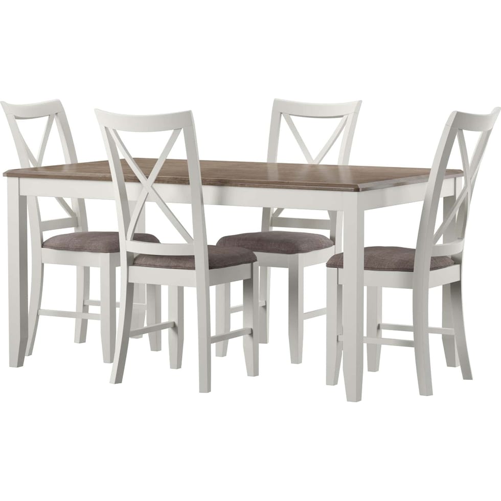 bassett white  pc dining room   