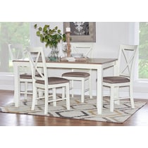 bassett white  pc dining room   