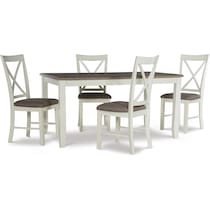 bassett white  pc dining room   