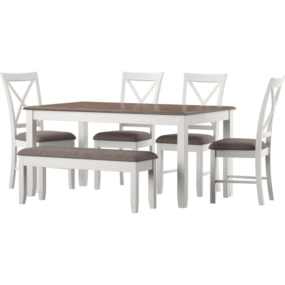 bassett white  pc dining room   