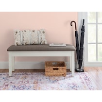 bassett white bench   
