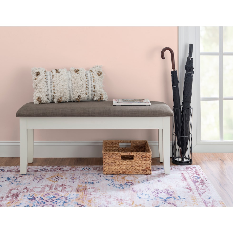 bassett white bench   