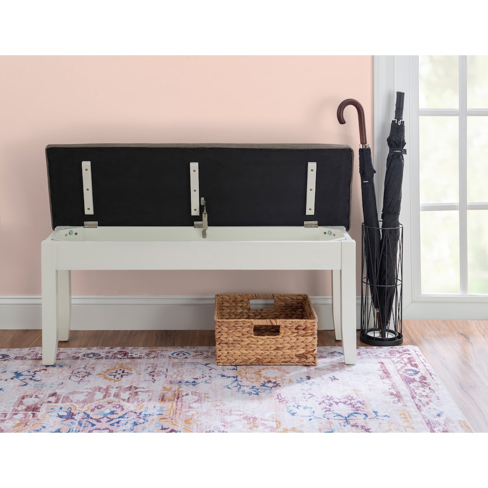 bassett white bench   