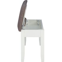 bassett white bench   