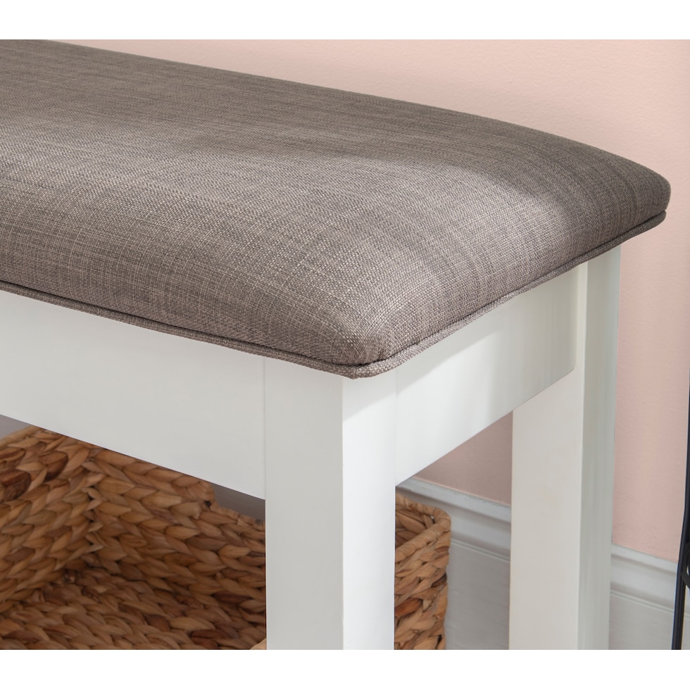 bassett white bench   