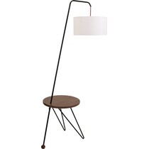 bateman walnut white floor lamp   