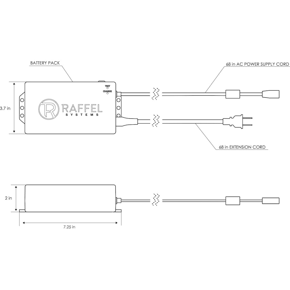 battery pack dimension schematic   