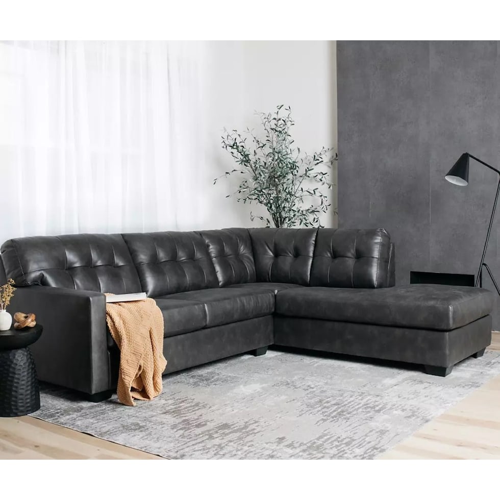 battstone gray sectional   