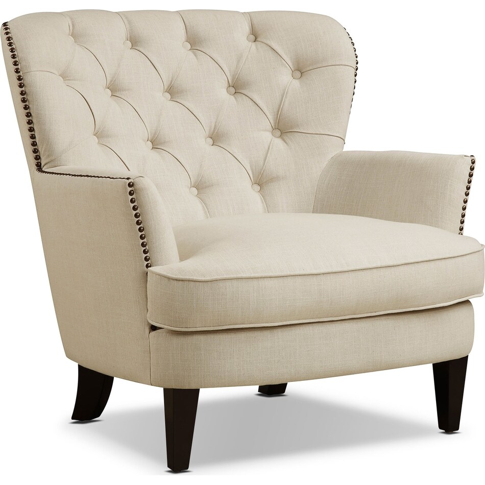 bayfield white accent chair   