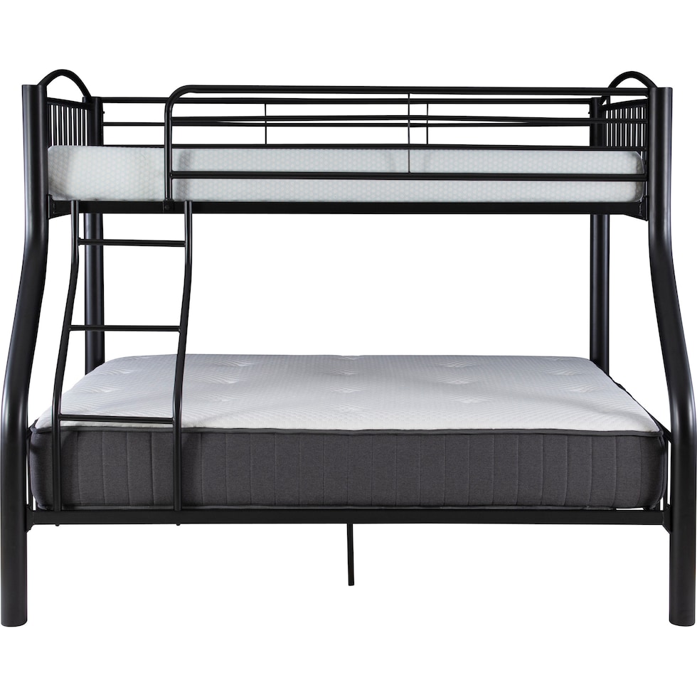 baylor black twin over full bunk bed   