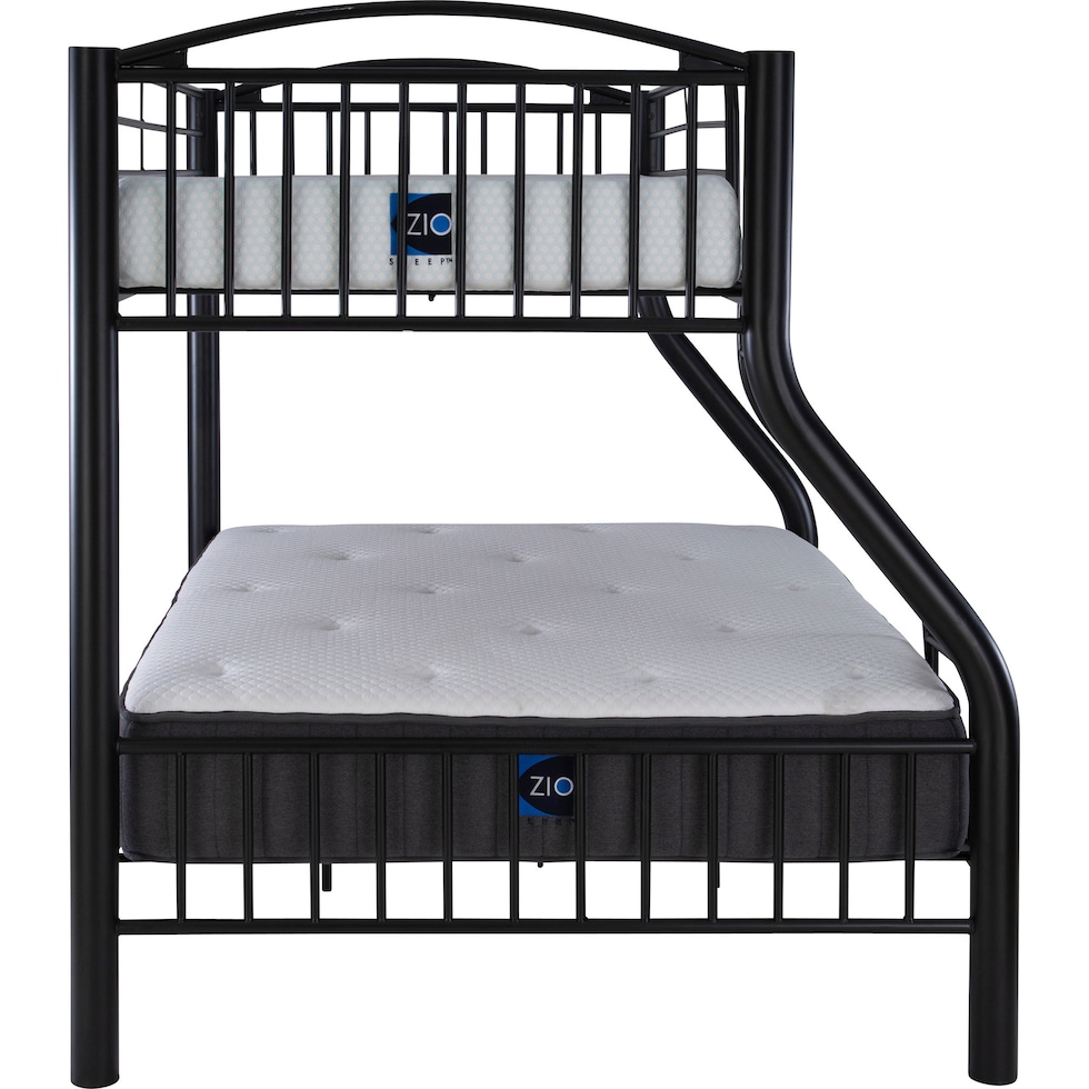 baylor black twin over full bunk bed   
