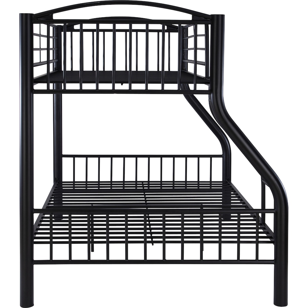 baylor black twin over full bunk bed   