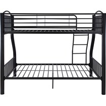 baylor black twin over full bunk bed   