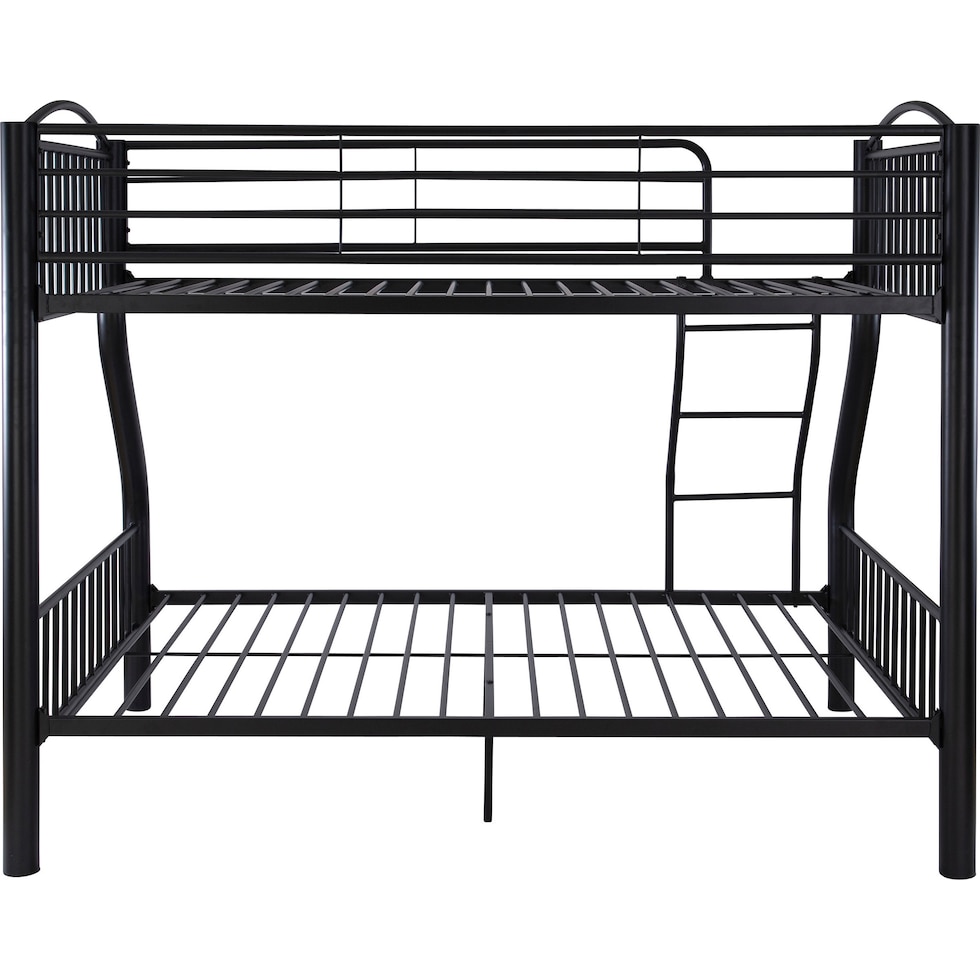 baylor black twin over full bunk bed   