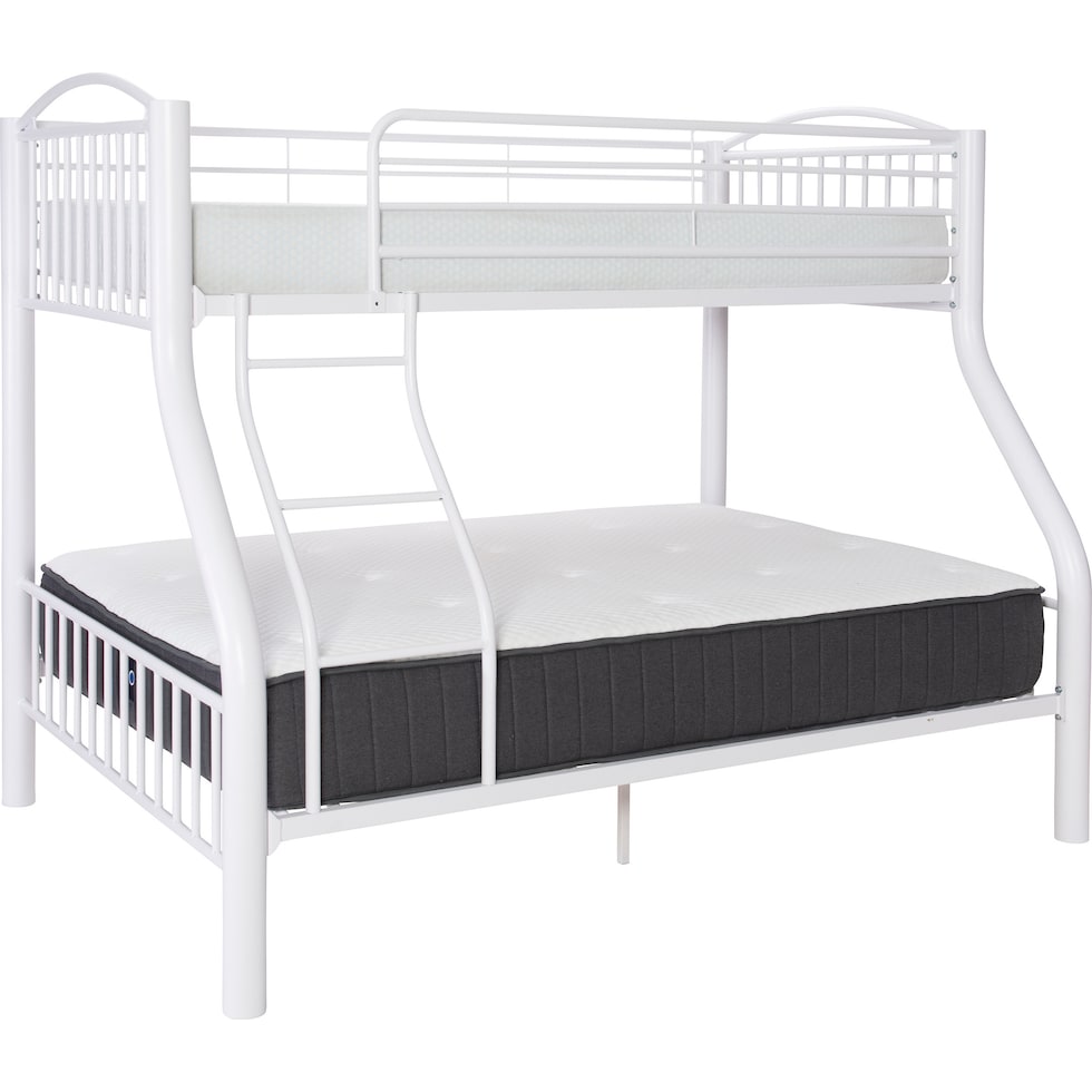 baylor white twin over full bunk bed   