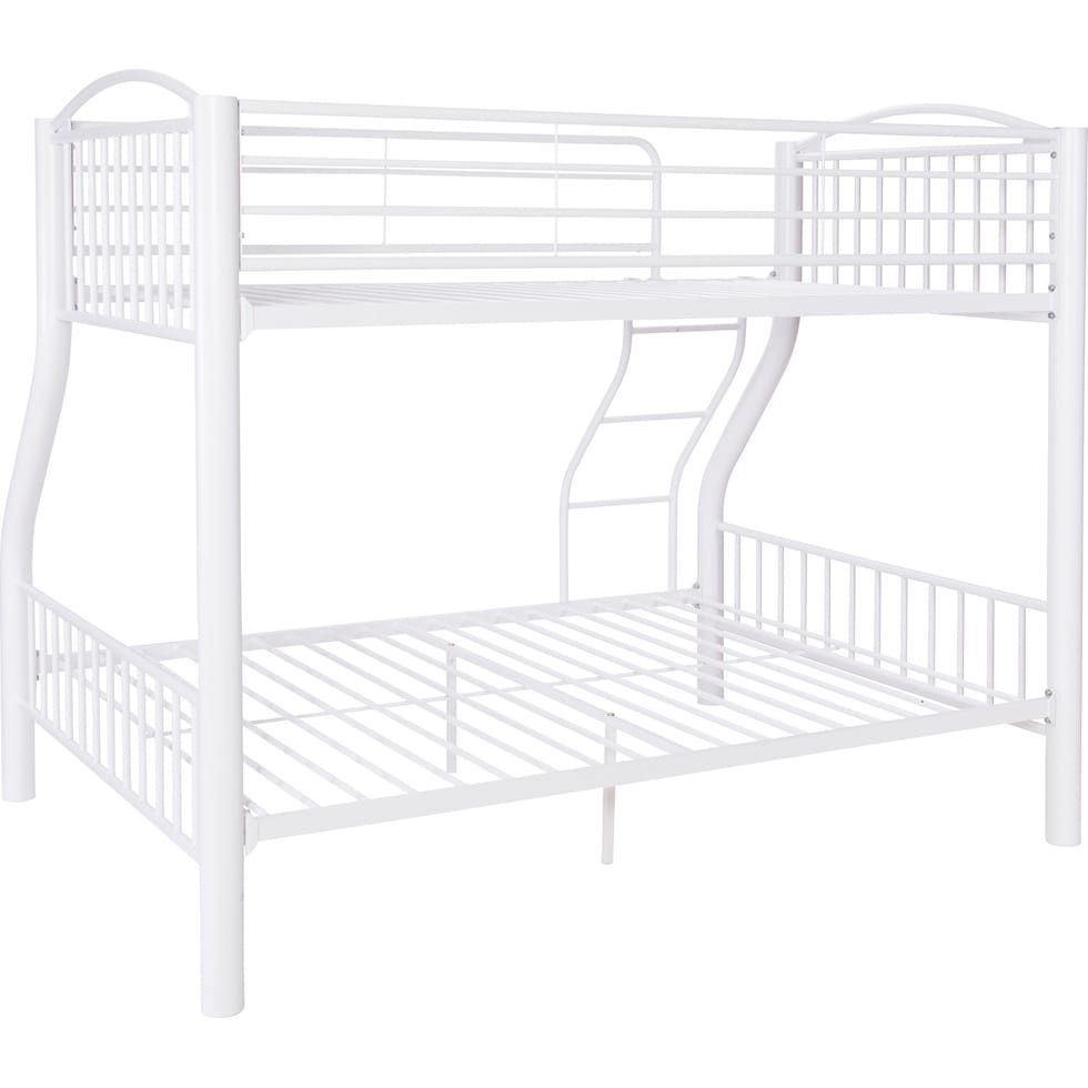 baylor white twin over full bunk bed   