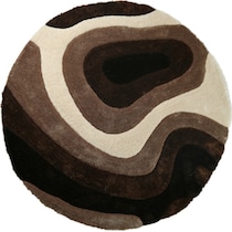 bayou dark brown area rug  round   
