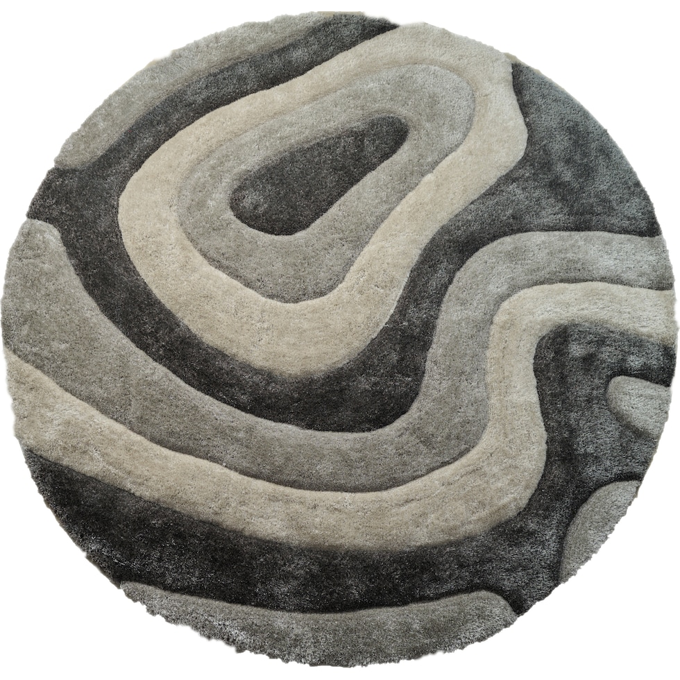 bayou gray area rug  round   