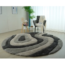 bayou gray area rug  round   
