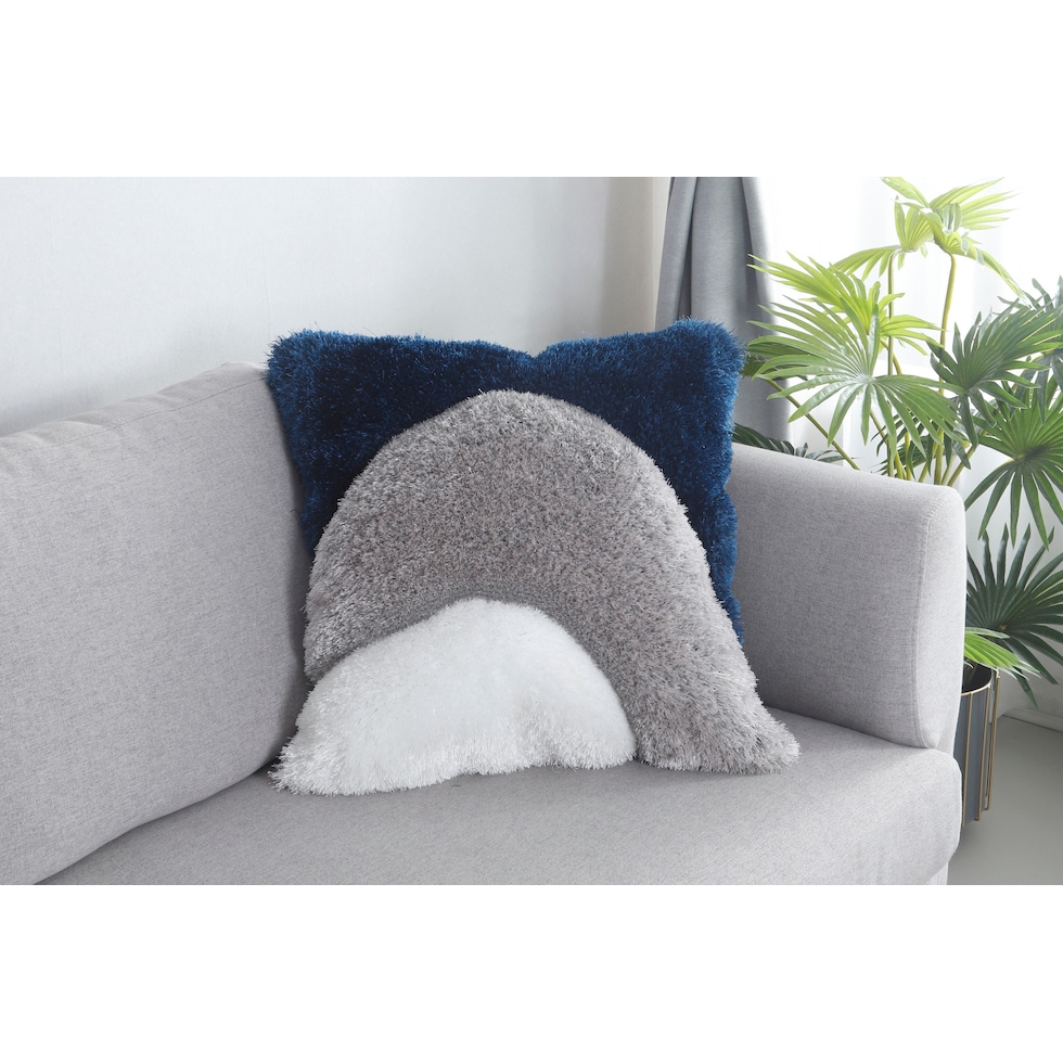 bayou gray white blue  pc accent pillows   