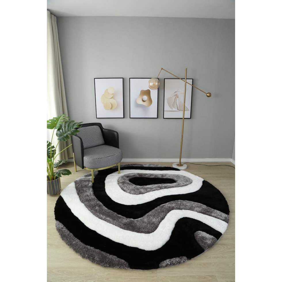 bayou multicolor area rug  round   