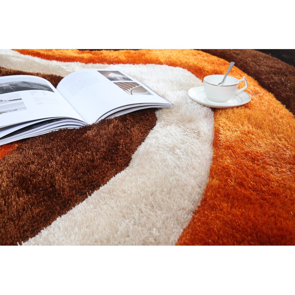 Bayou Area Rug Orange/Brown/Beige Value City Furniture