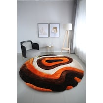 bayou orange rug   