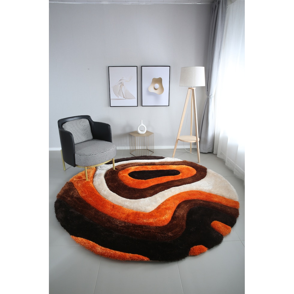 bayou orange rug   