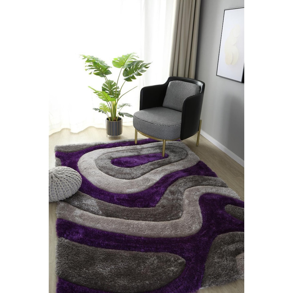 bayou purple gray area rug  x    