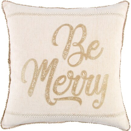Be Merry 18" X  18" Pillow