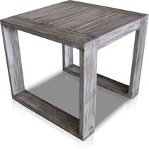 beach club gray outdoor end table   