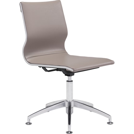 Beacon Armless Office Chair - Taupe