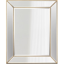 beaded wall gold mirror   