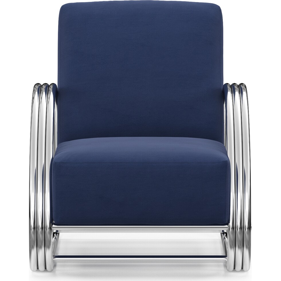beal blue accent chair   