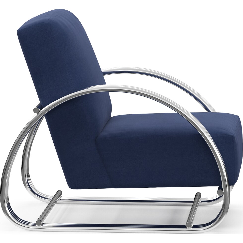 beal blue accent chair   