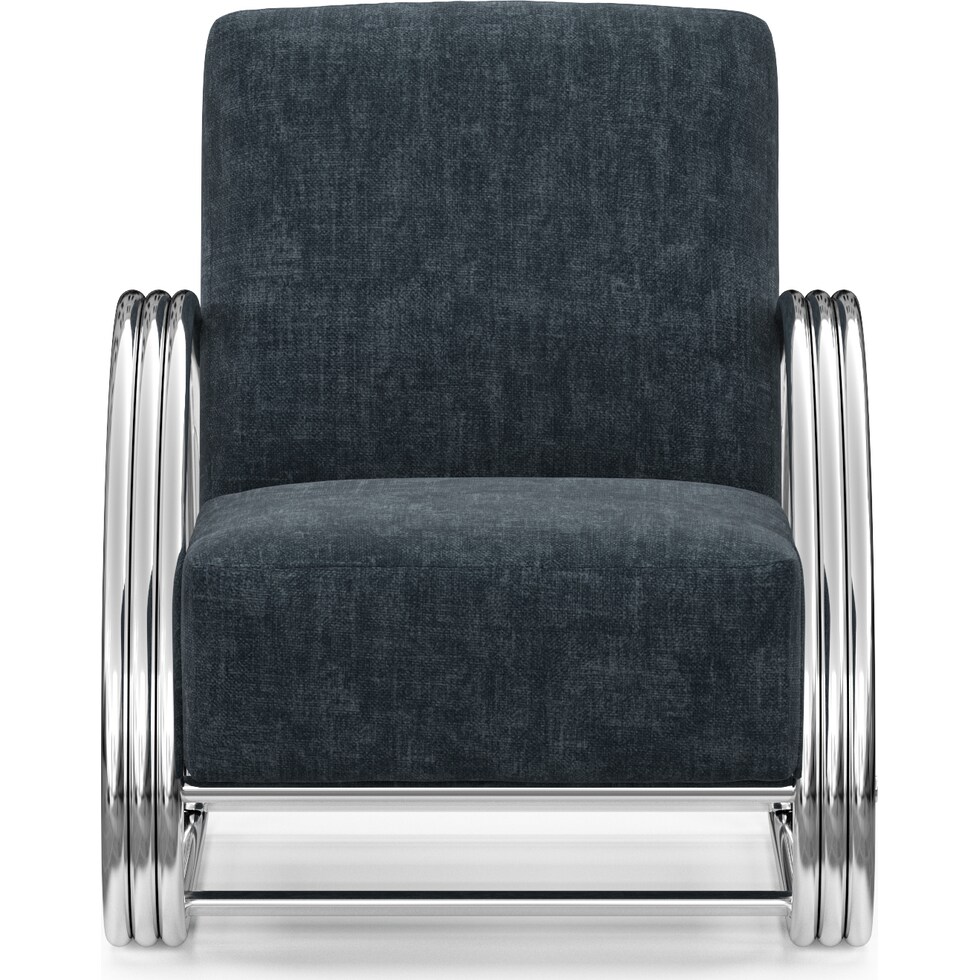 beal blue accent chair   