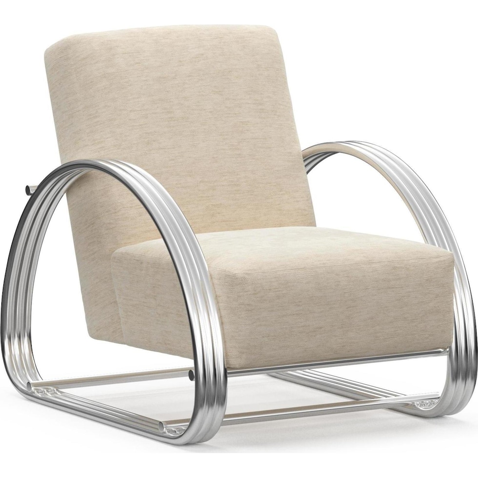 beal neutral accent chair   