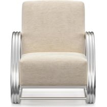 beal neutral accent chair   