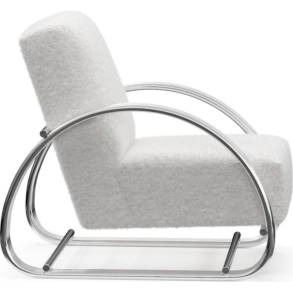 beal white accent chair   