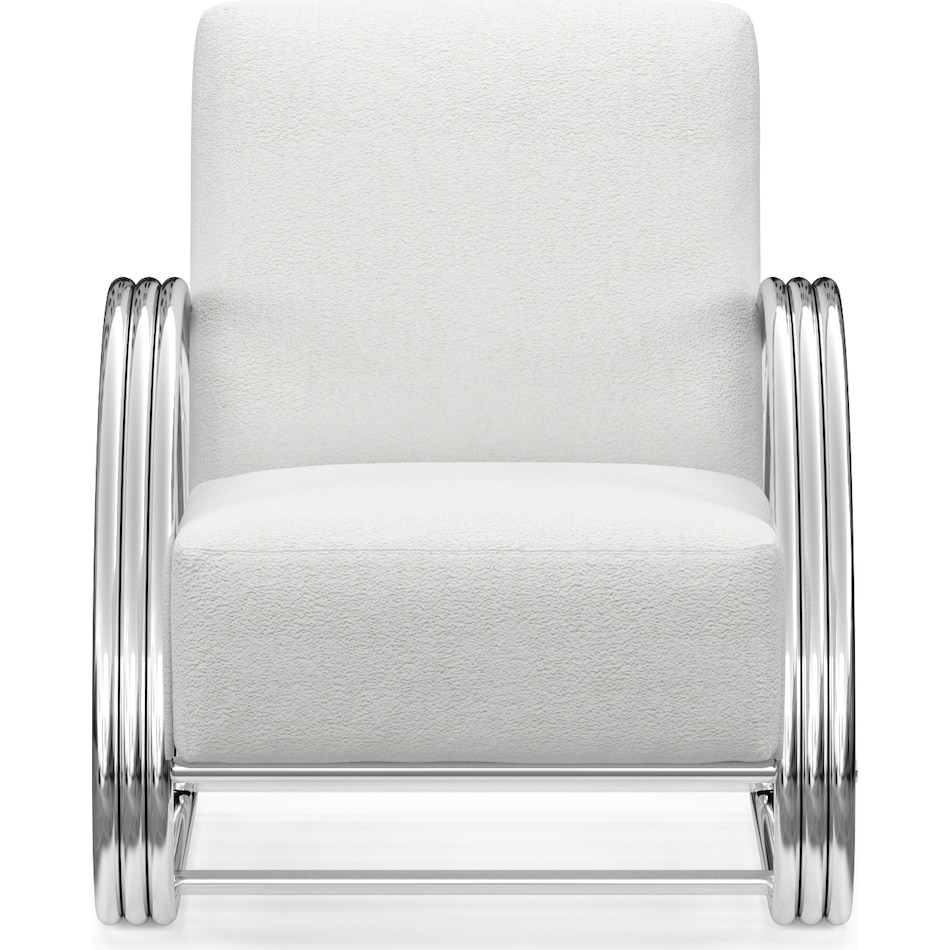 beal white accent chair   