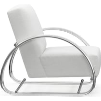 beal white accent chair   