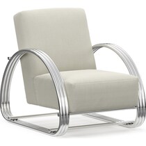 beal white accent chair   