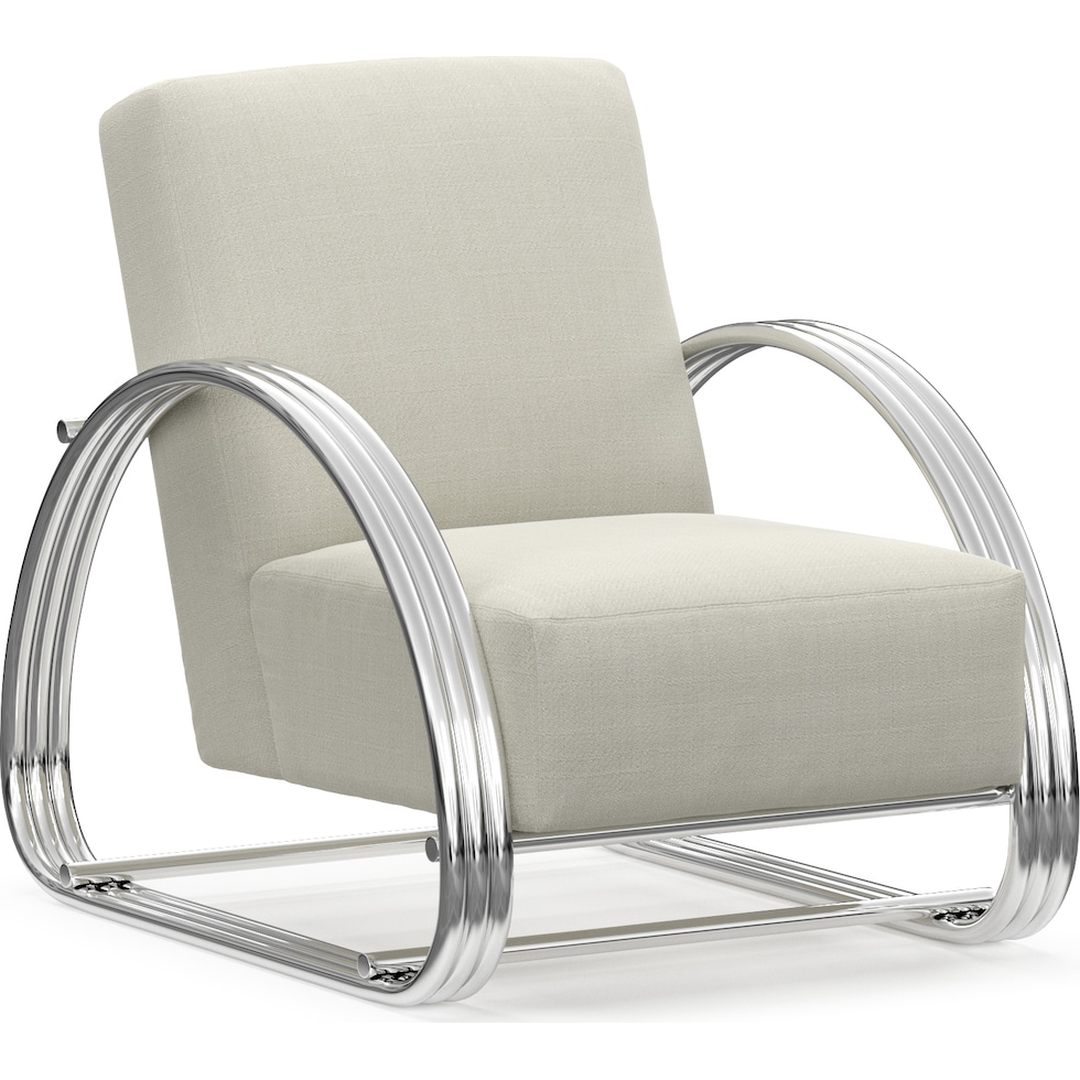 beal white accent chair   