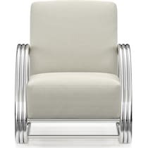 beal white accent chair   