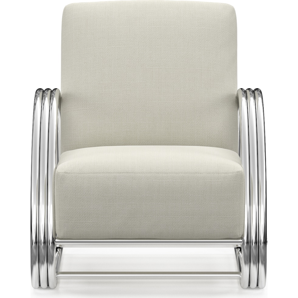 beal white accent chair   