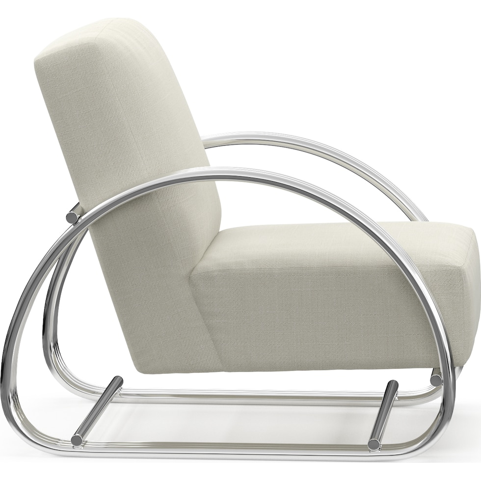 beal white accent chair   