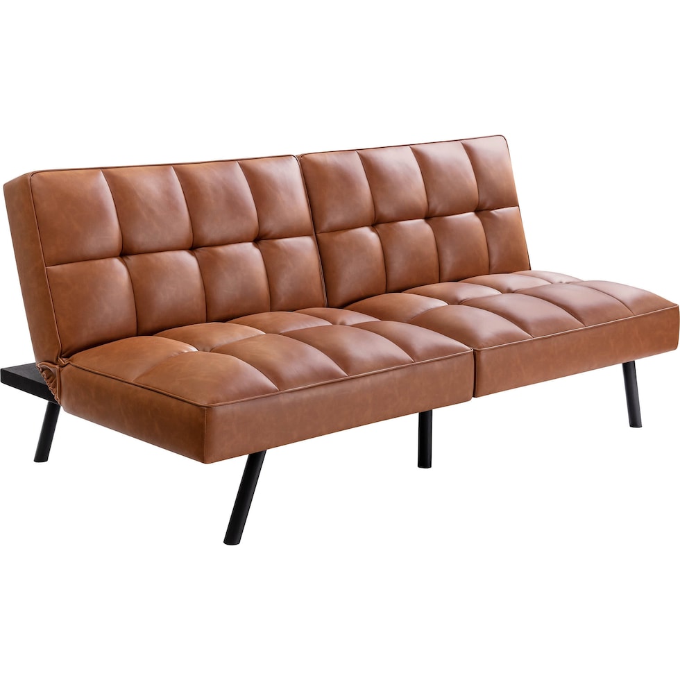 beauregard light brown futon   