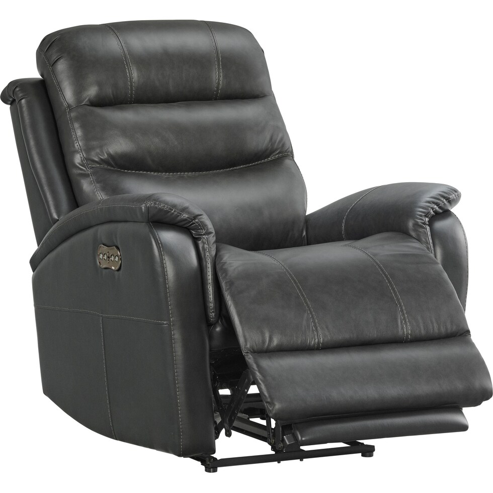 bebe gray power recliner   