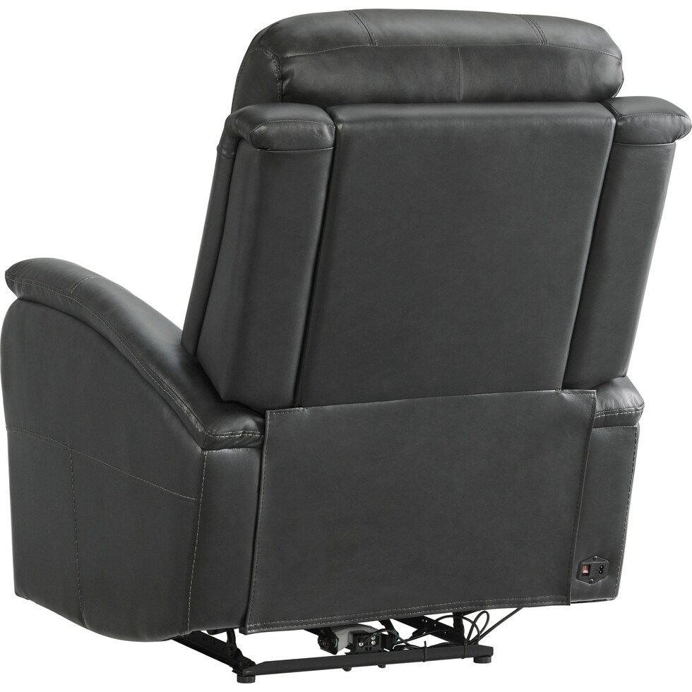 bebe gray power recliner   